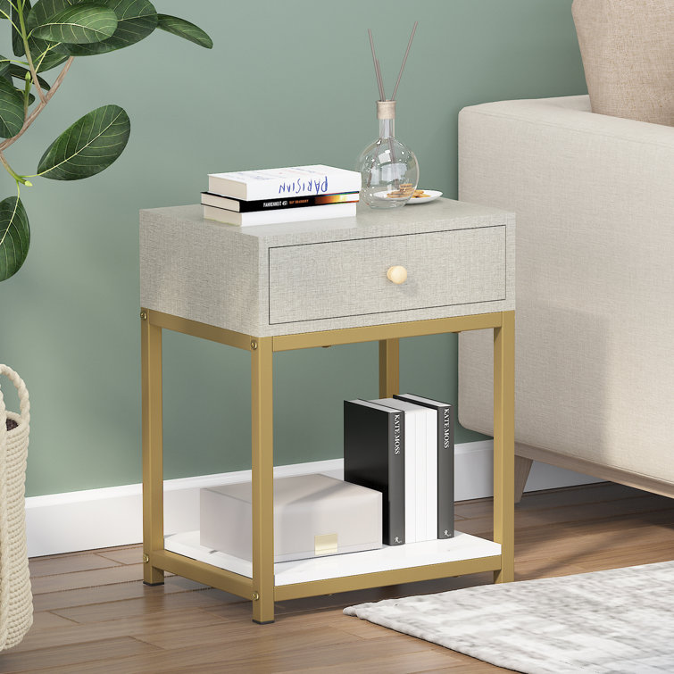 Canora Grey Drucilla End Table with BuiltIn Outlets Wayfair.co.uk